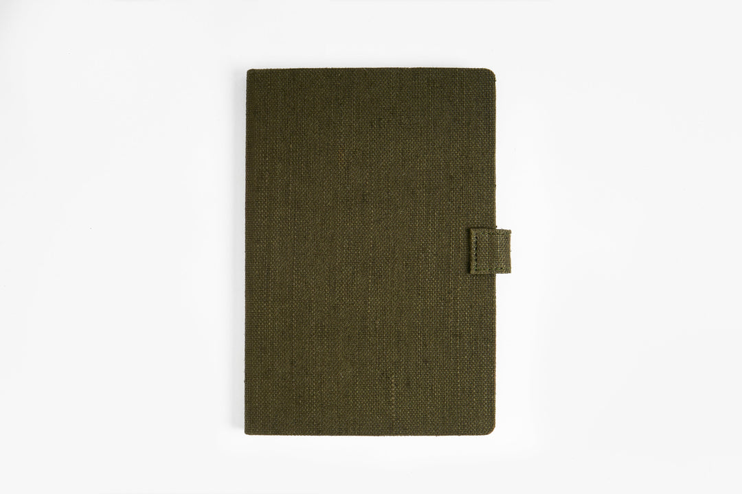 The Label GAIA Hemp A5 Notebook Diary with Button Flap Closure