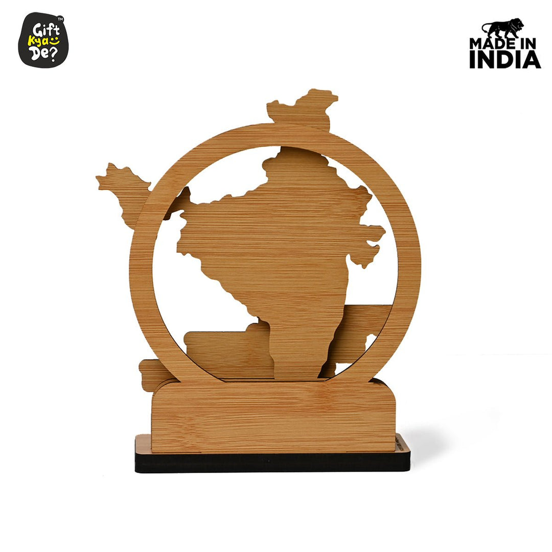 Gift Kya De Political Pen Stand and Card Holder | Gandhi Ji, Ambedkar Ji & Bhagat Singh Ji  | Wise Quotes | Mementos