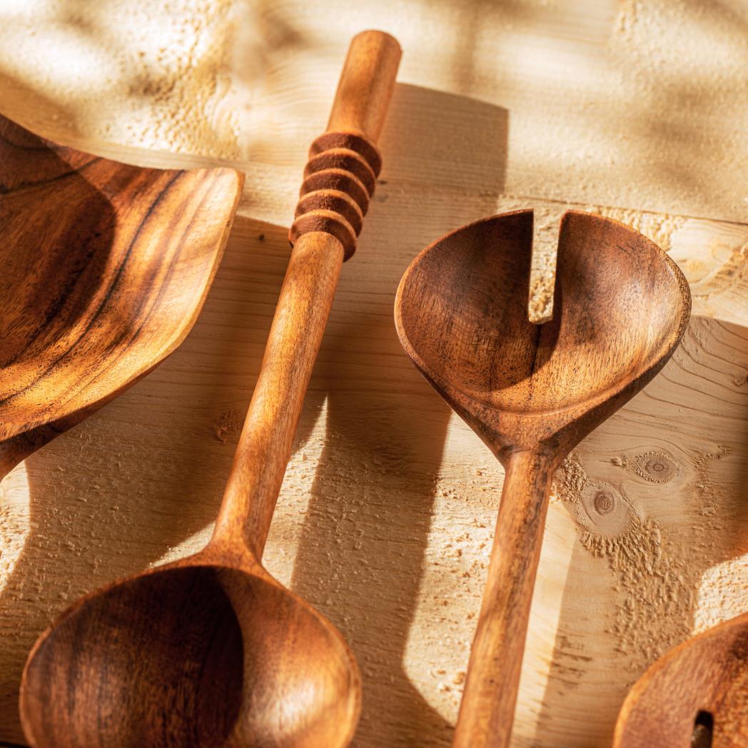 Araana Home Garoh Designer Premium Wooden Spatulas and Ladles