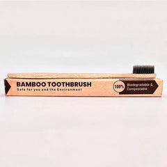 Tanman Organics Bamboo ToothBrush Charcoal Infused | Bio degradable