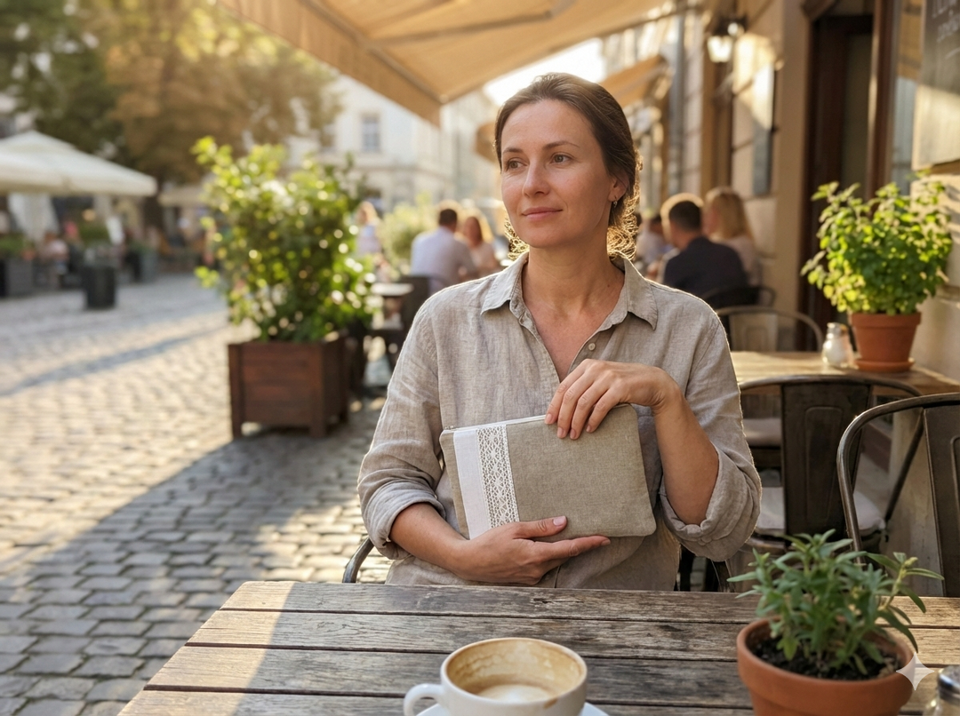 The Label Gaia Cotton Travel Pouch| Handcrafted Eco-Friendly Pouch