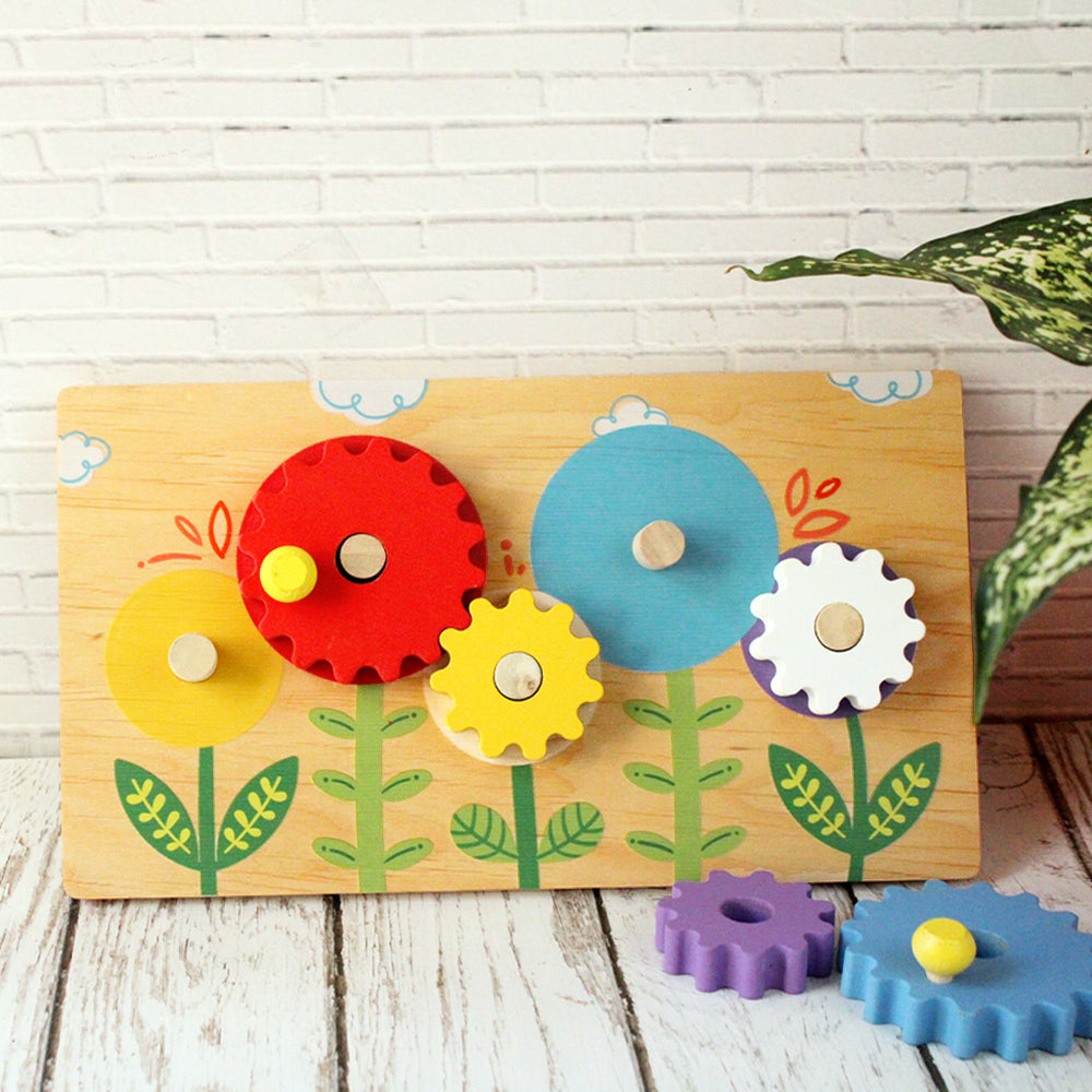 Flower Garden Wooden Gear Toy