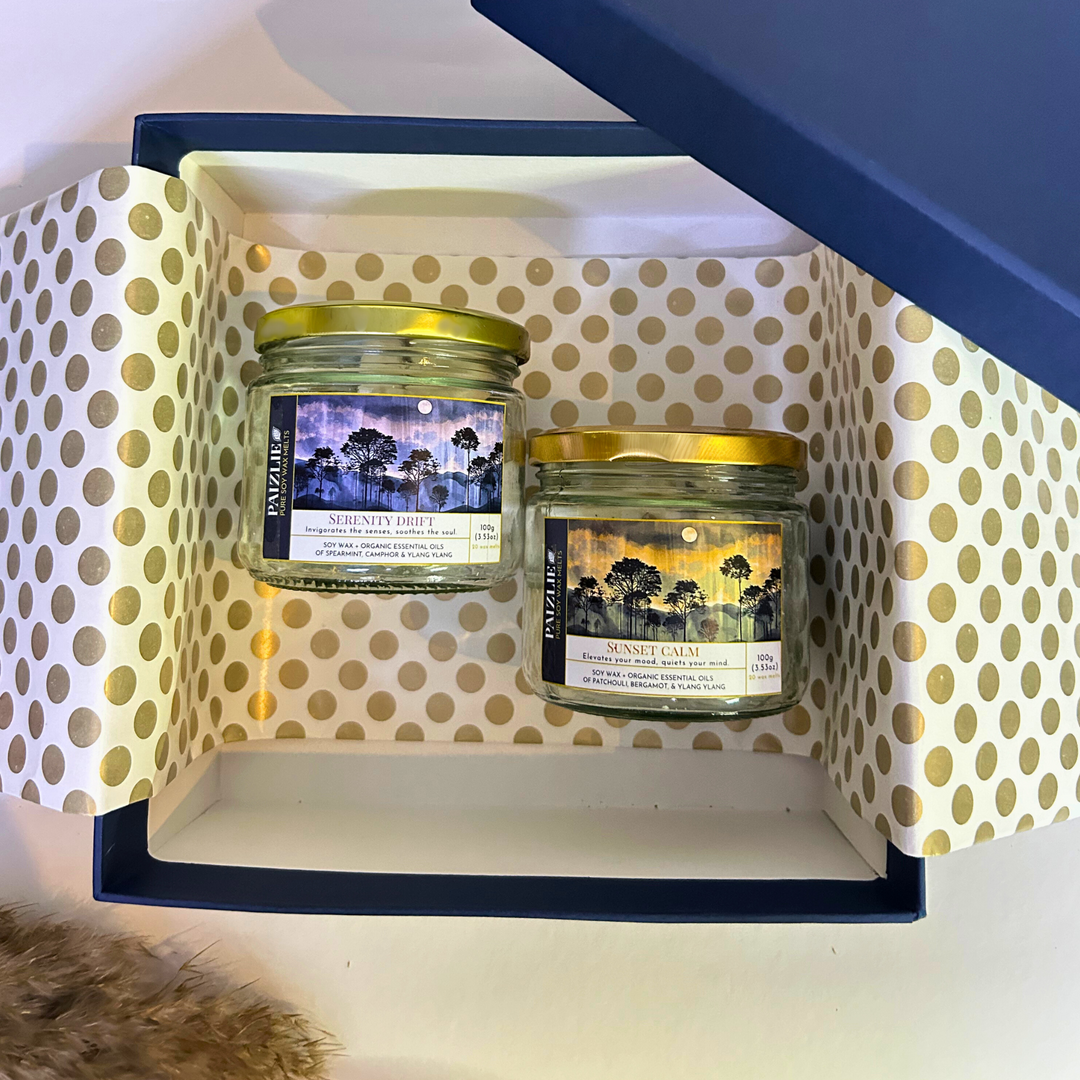 Paizlie Sunset Calm & Serenity Drift Wax Melts Gift Box | Aromatherapy | Set of 2