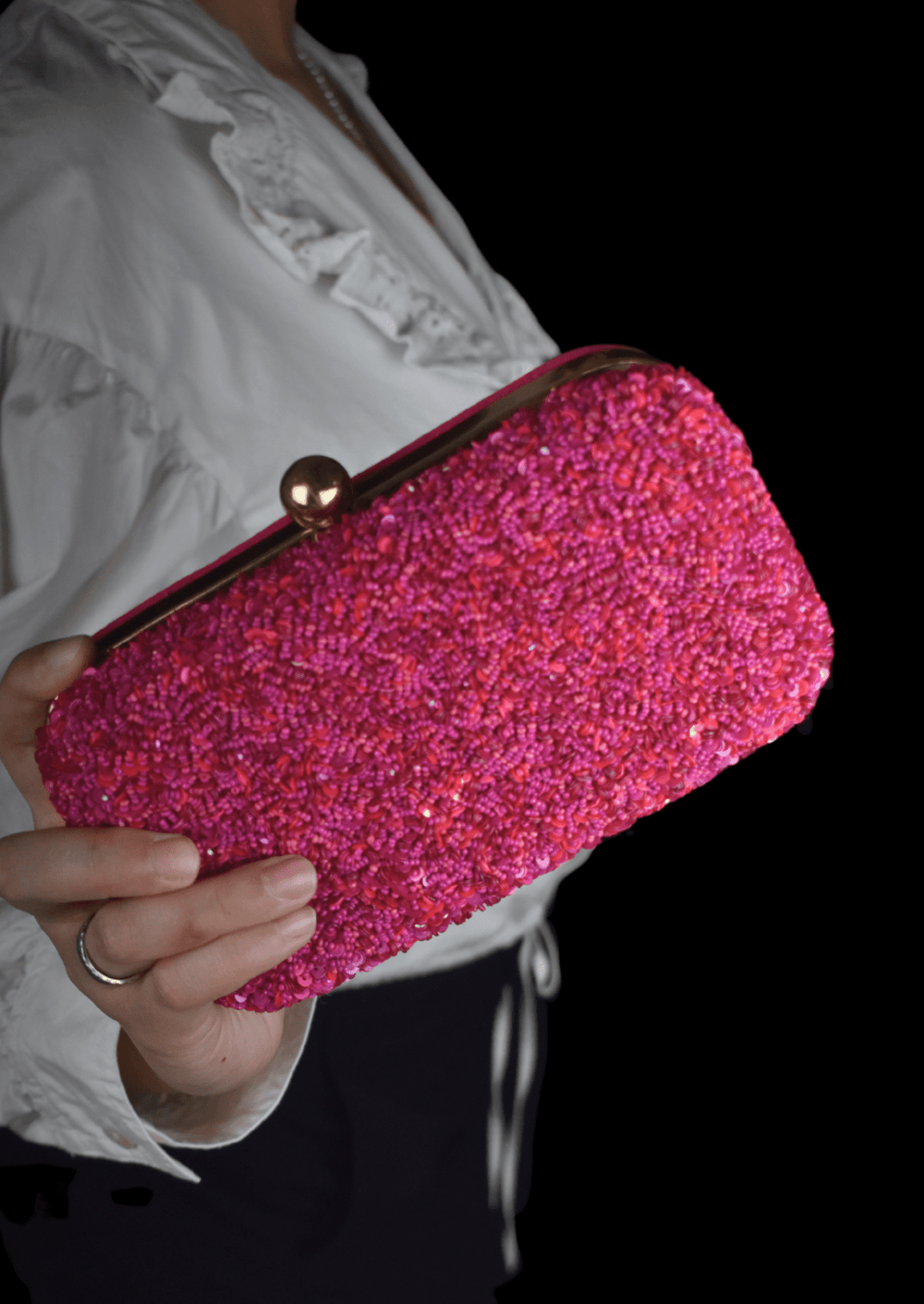 glistening evening clutch