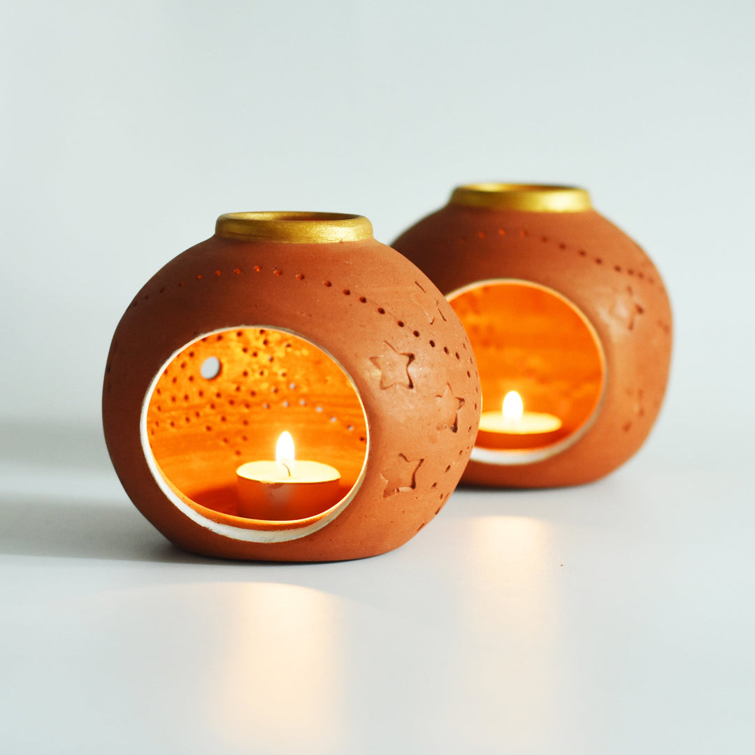 GLO Candle Holder Set Of 2 + 2 tealights FREE - Suspire