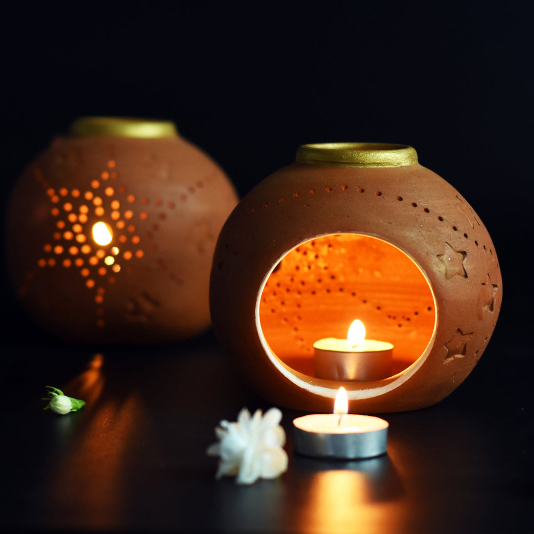GLO Candle Holder Set Of 2 + 2 tealights FREE - Suspire