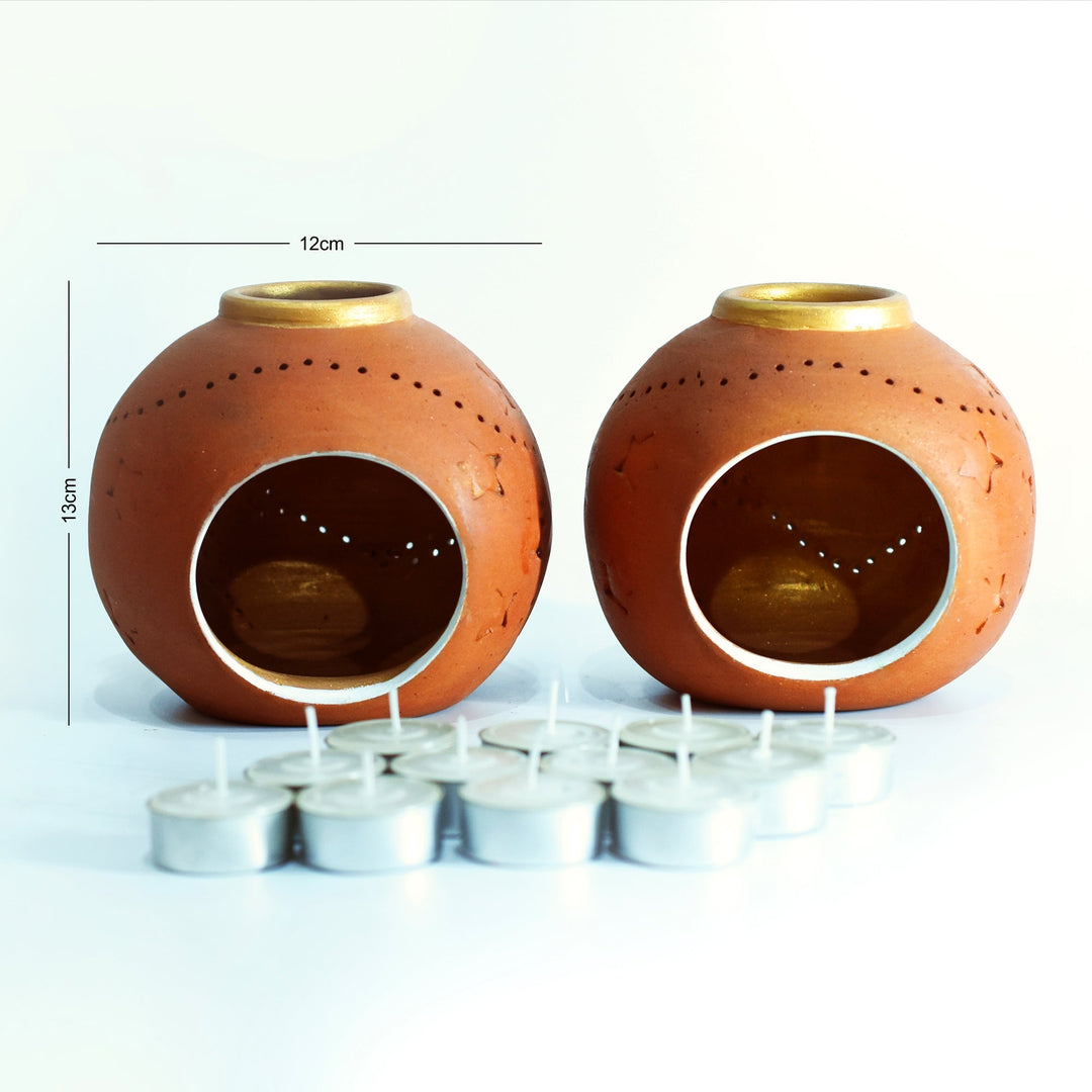 GLO Candle Holder Set Of 2 + 2 tealights FREE - Suspire