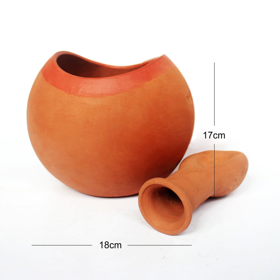 GLO (XL)Terracotta Planter with Deep Root Watering System - Suspire