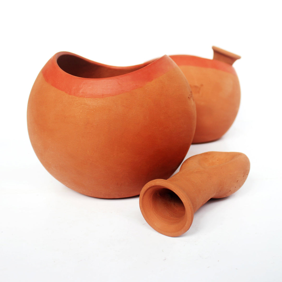 GLO (XL)Terracotta Planter with Deep Root Watering System - Suspire