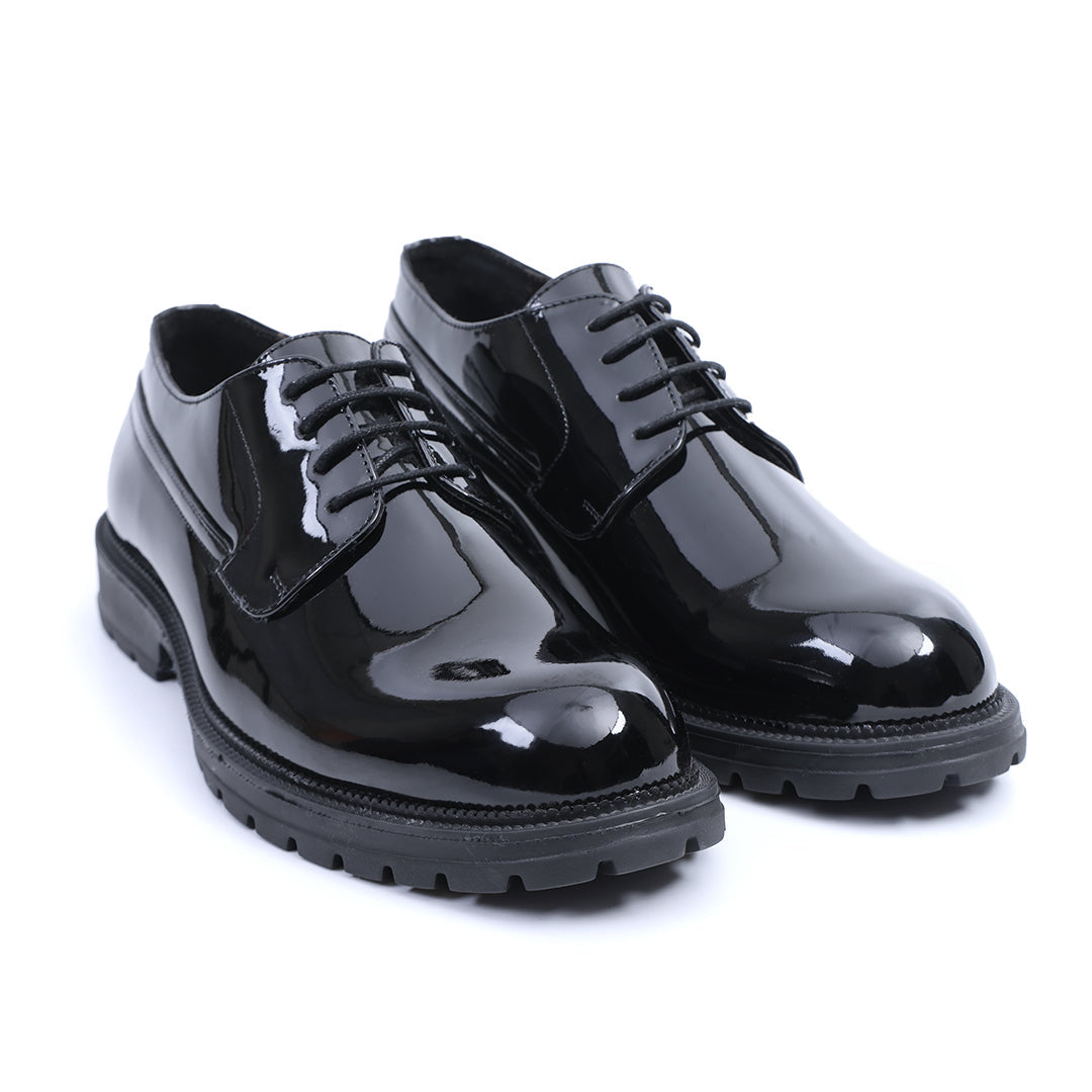 Monkstory Atelier 1990 Patent Derby Lace-Ups - Black
