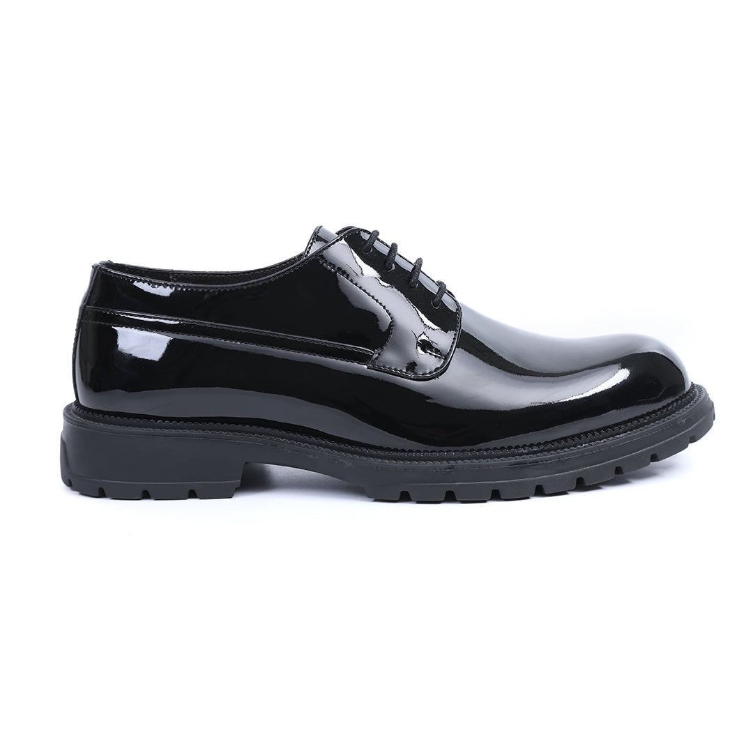 Monkstory Atelier 1990 Patent Derby Lace-Ups - Black