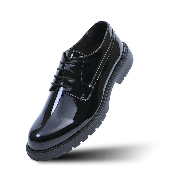 Monkstory Atelier 1990 Patent Derby Lace-Ups - Black