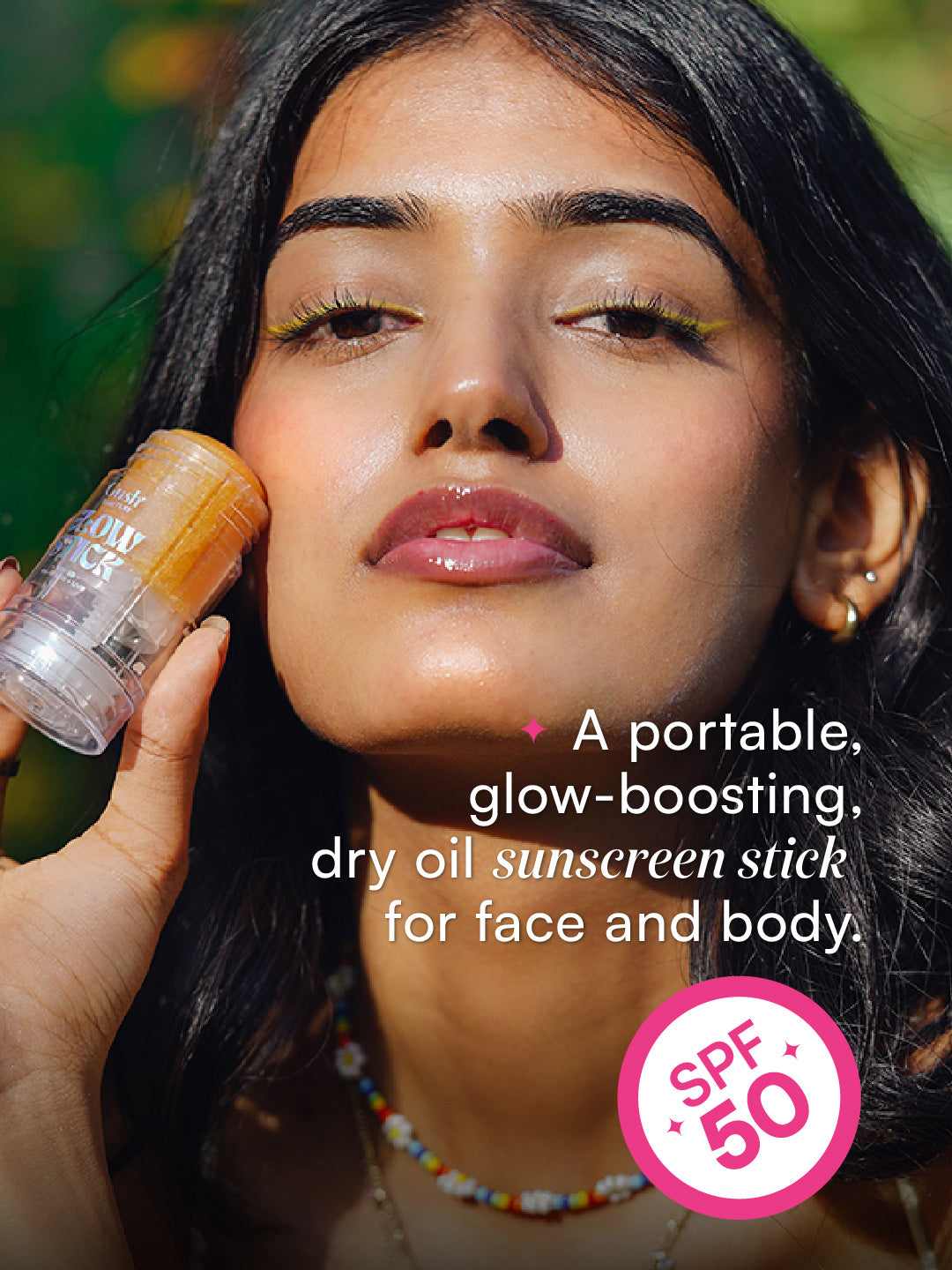 Gush Beauty Glow Stick SPF50 PA++++ UVA+ UVB Glowy Highlighter Sunscreen Stick | 30 g