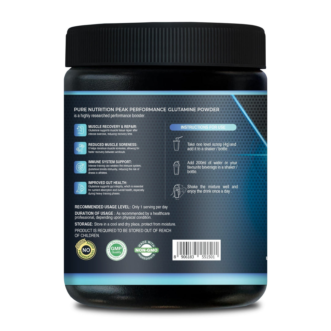 L-Glutamine Powder 100g Muscle Recovery, Endurance & Gut Health