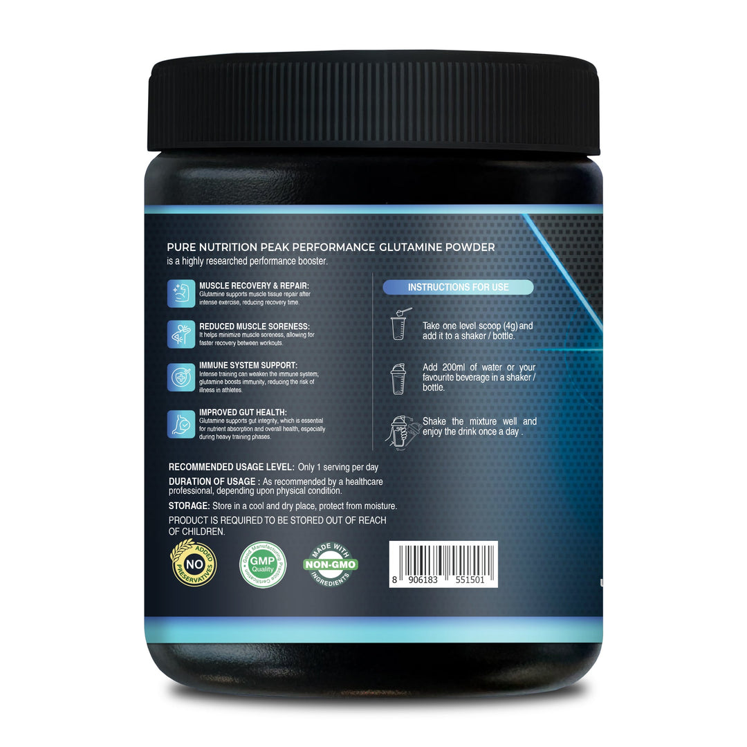 L-Glutamine Powder 100g Muscle Recovery, Endurance & Gut Health