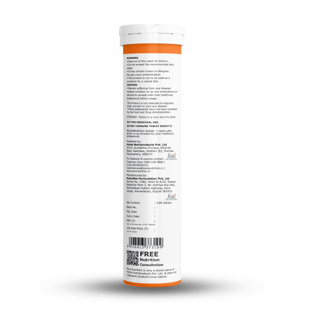 Glutathione 500mg with Vitamin C & Saffron | Effervescent Tablets for Skin Glow