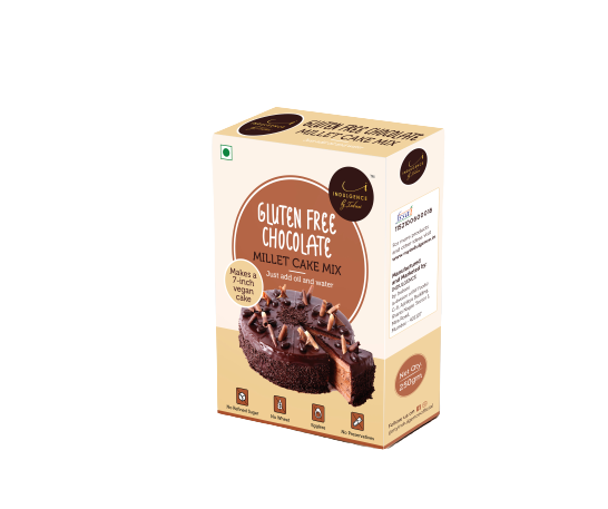 INDULGENCE Gluten Free Chocolate Millet Cake (Vegan) - 250 Gms