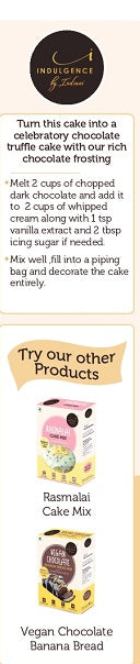 INDULGENCE Gluten Free Chocolate Millet Cake (Vegan) - 250 Gms
