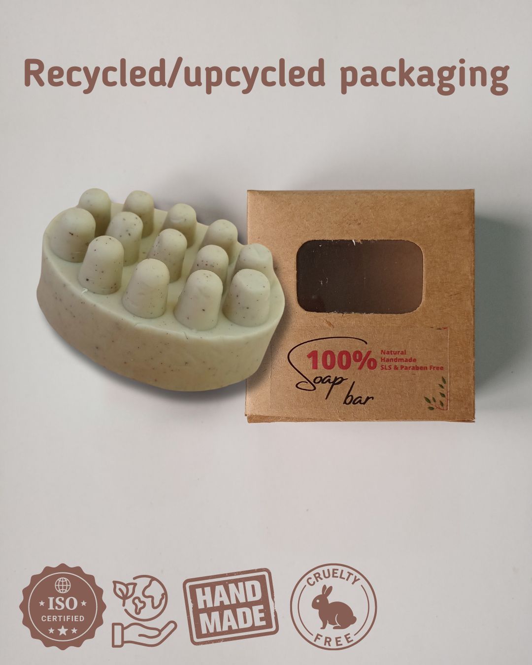 Sobek Naturals Shea Butter Coffee Scrub Soap Bar- 100 gm