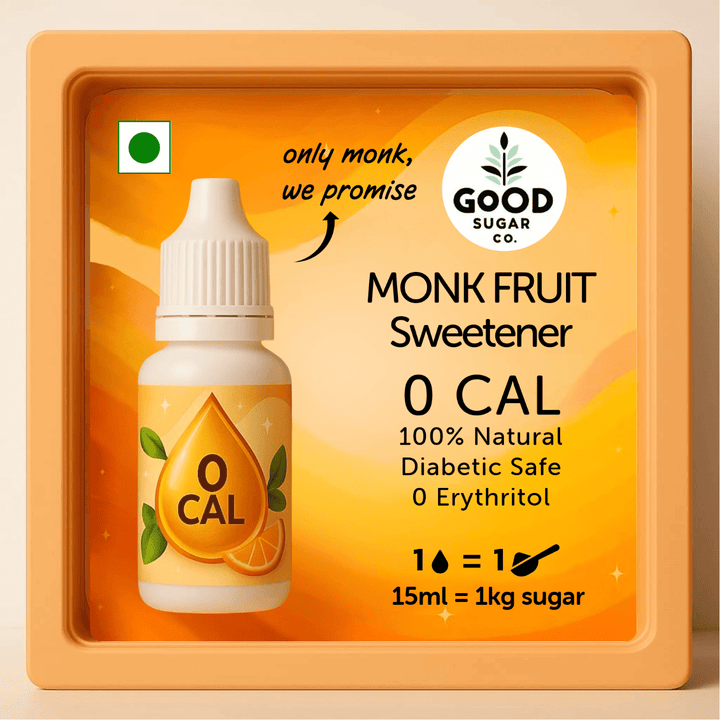 Good Sugar AQUA - MONK | Monk Fruit Liquid Sweetener | 0 Erythritol | 100% Monk Fruit - Suspire
