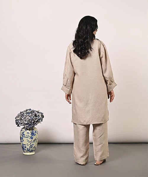 HempZero Grace Kurta Set - Beige