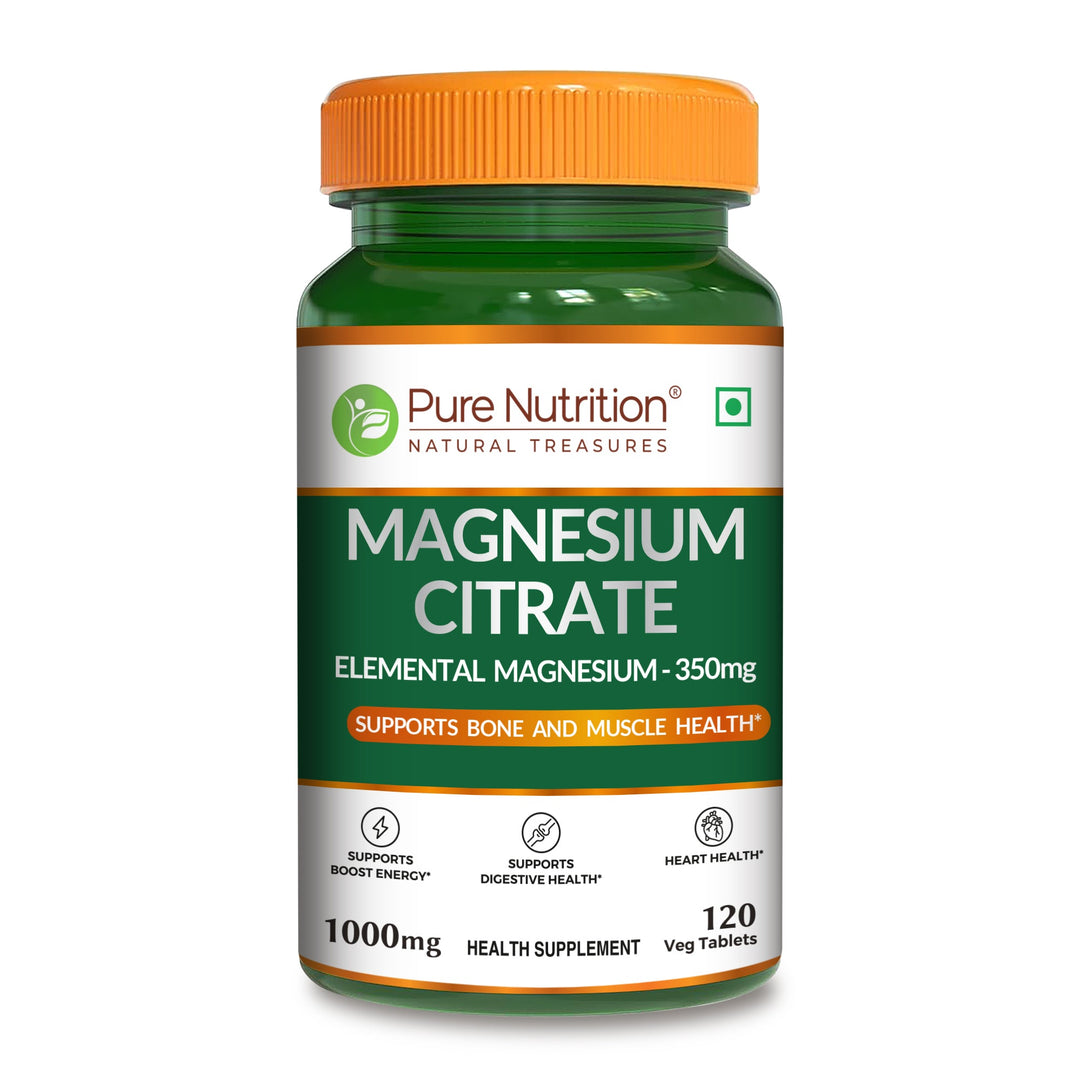 Magnesium Citrate - 120 Tablets | Supports Digestion and Reduces Muscle Cramps