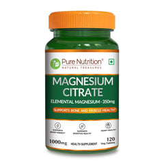 Magnesium Citrate - 120 Tablets | Supports Digestion and Reduces Muscle Cramps