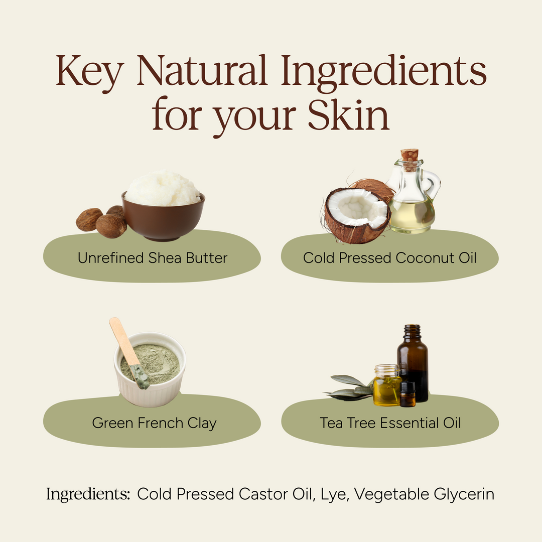 Soil Origin Green French Clay & Tea Tree Body Soap with Shea Butter - 100 Gm (Pack of 2)