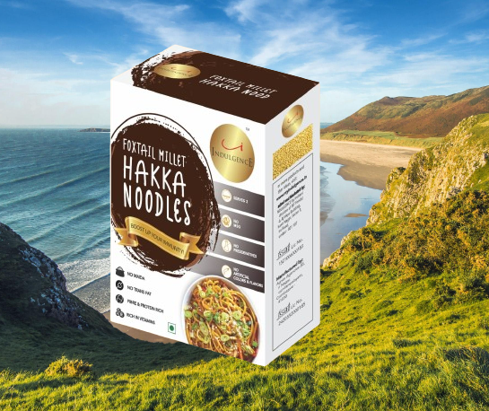 INDULGENCE No Maida Foxtail Millet Hakka Noodles 400 Gms (Pack of 2)