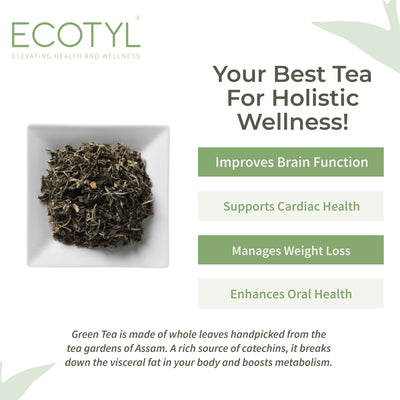 Ecotyl Green Tea Leaves From Darjeeling | Handpicked | 180g