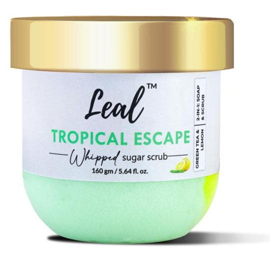 Leal Cosmetics Tropical Escape Green Tea Whipped Sugar Scrub - 160 g