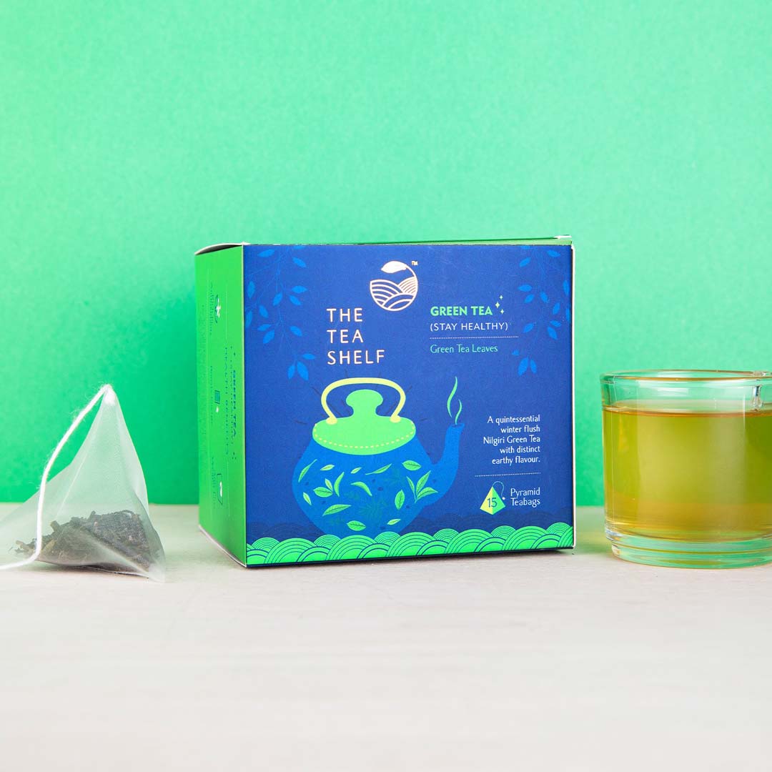 The Tea Shelf Green Tea - 15 Pyramid Teabag