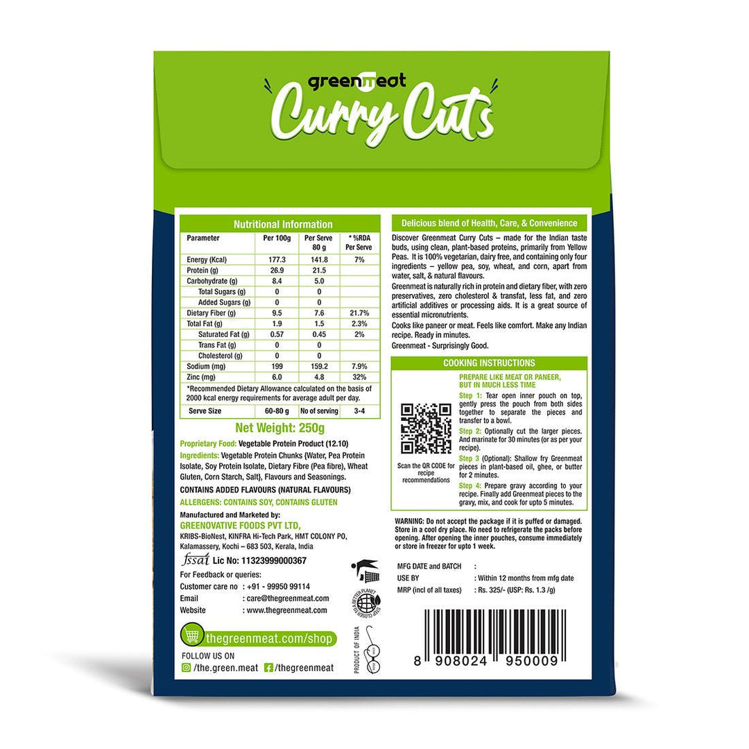 Greenmeat Curry Cuts - Easy to Cook - 250g - Suspire