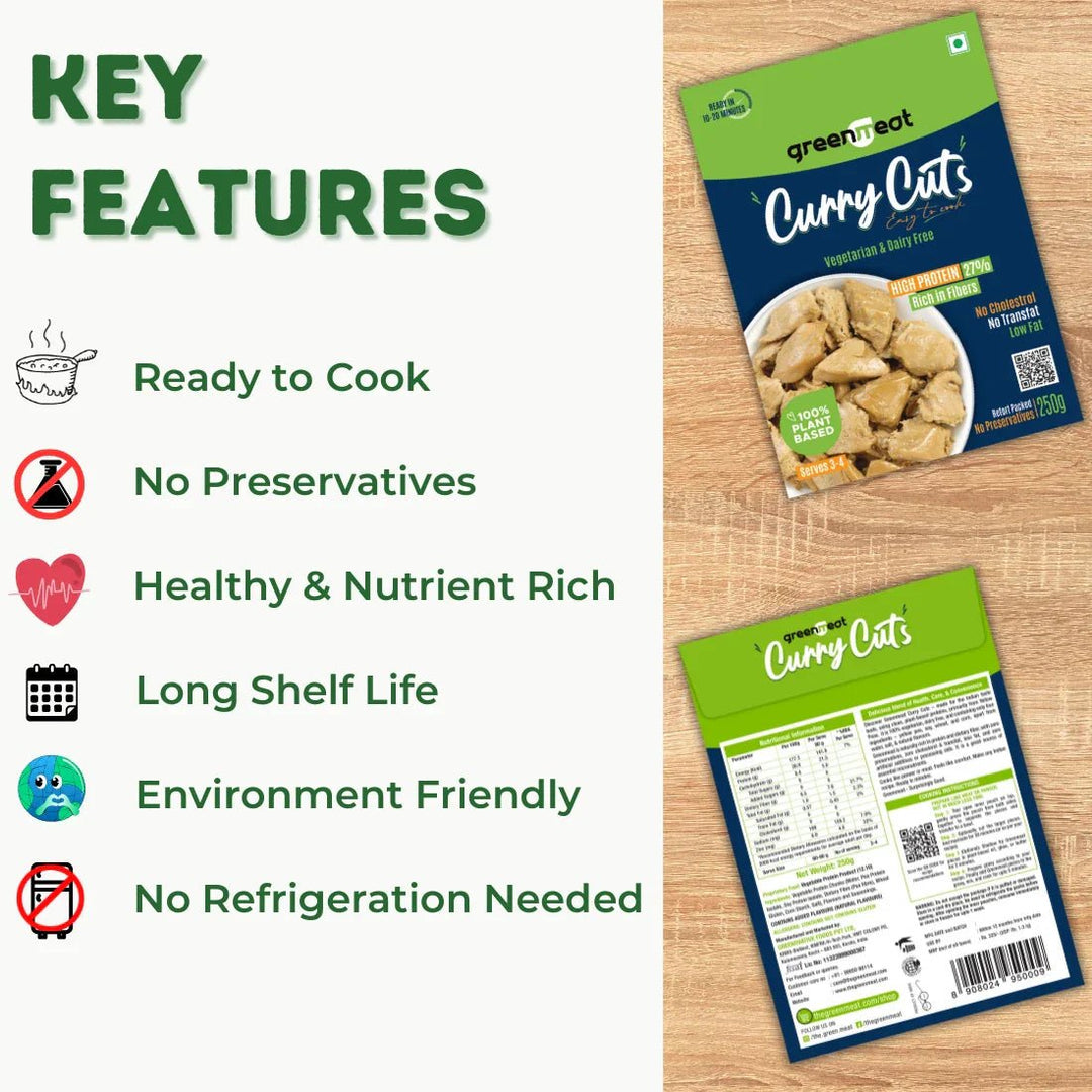 Greenmeat Curry Cuts - Easy to Cook - 250g - Suspire