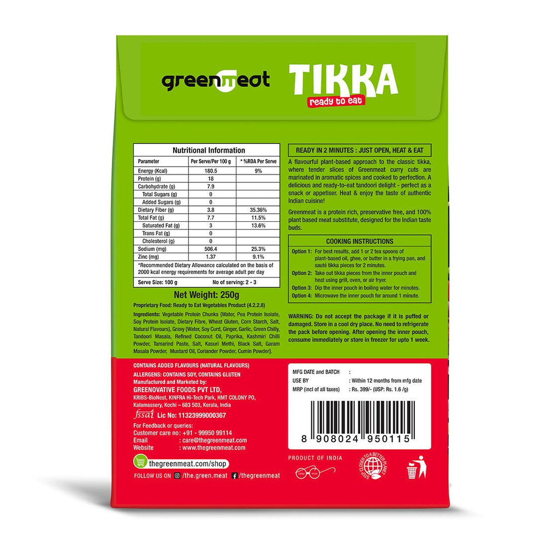 Greenmeat Tikka – Ready to Eat - Suspire