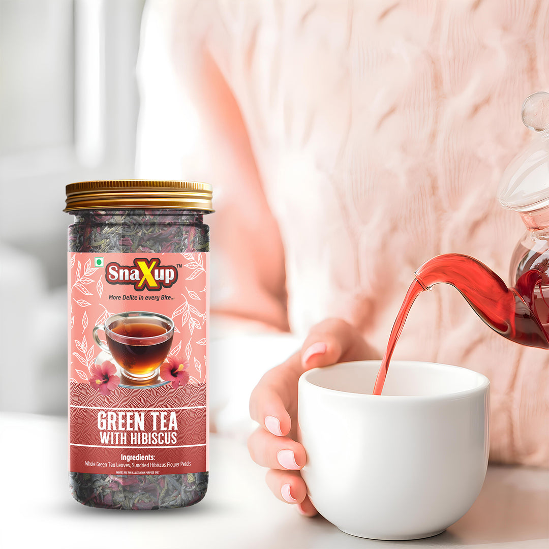 Snaxup Green Tea With Hibiscus Tea