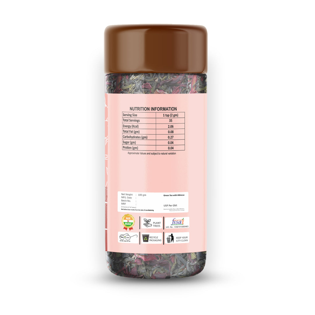 Snaxup Green Tea With Hibiscus Tea