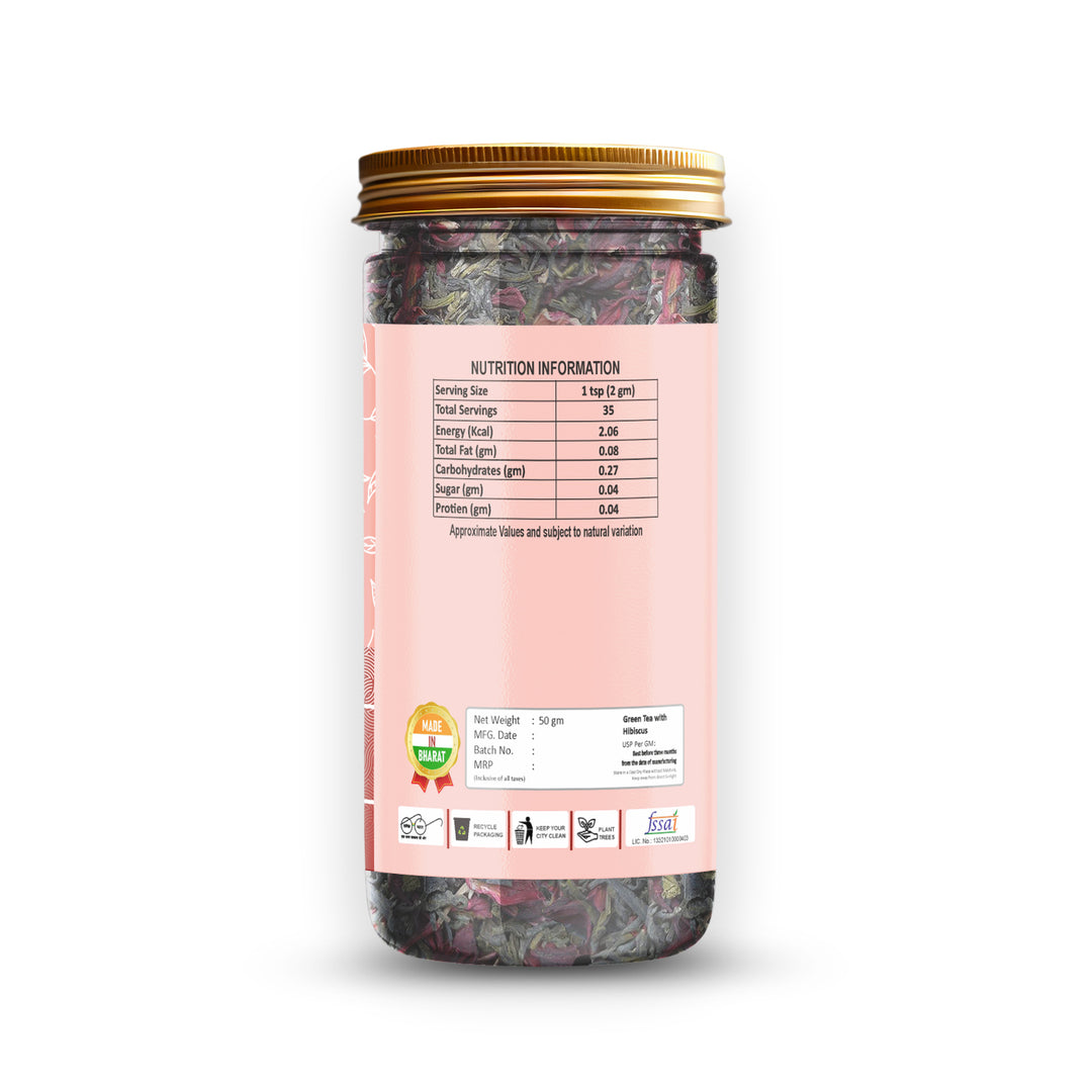 Snaxup Green Tea With Hibiscus Tea