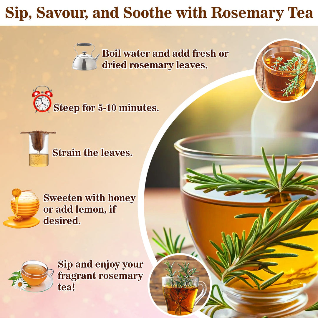 Grenera Rosemary Dried Leaves 100 grams, Premium Grade Rosemary for Seasoning, Tea and Hair, For Salads