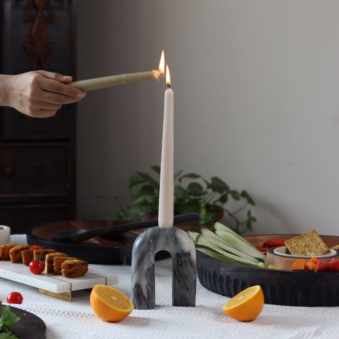 Muun Home Grey Candle Holder