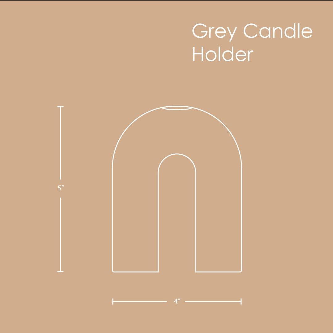 Muun Home Grey Candle Holder