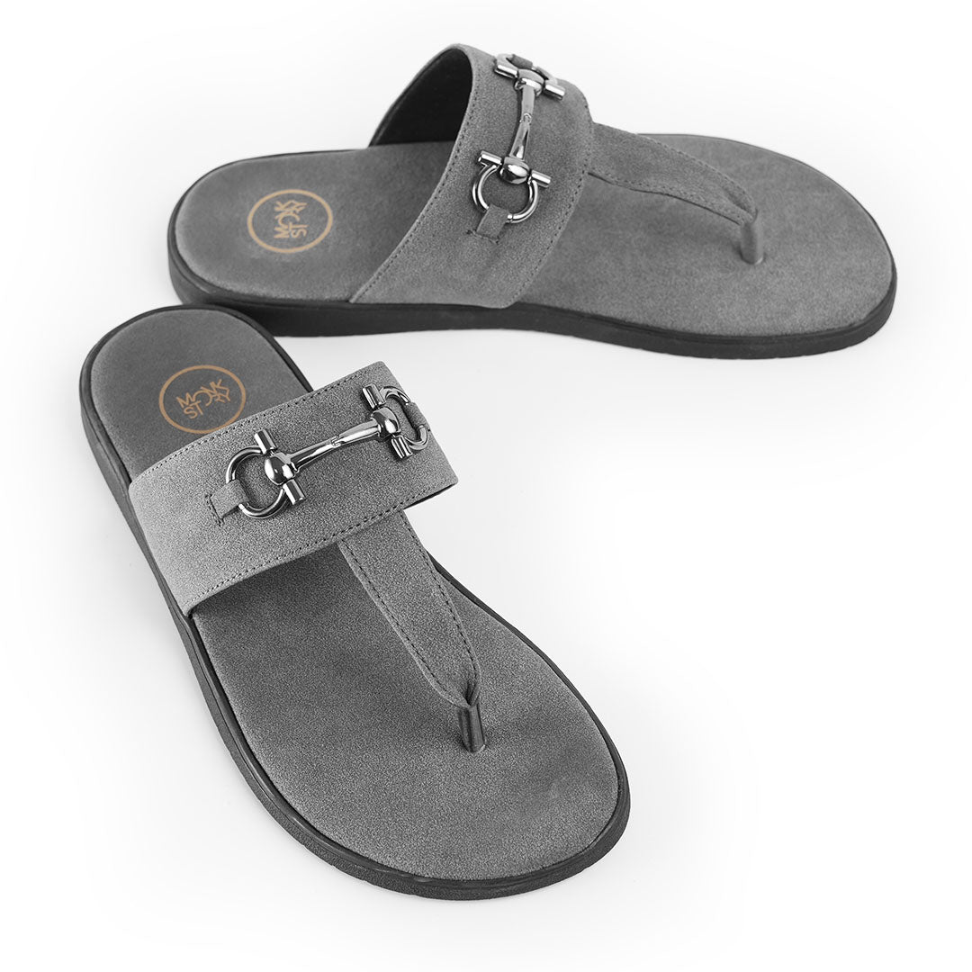 Monkstory T-Rad Luxe Horsebit Sandals - Grey