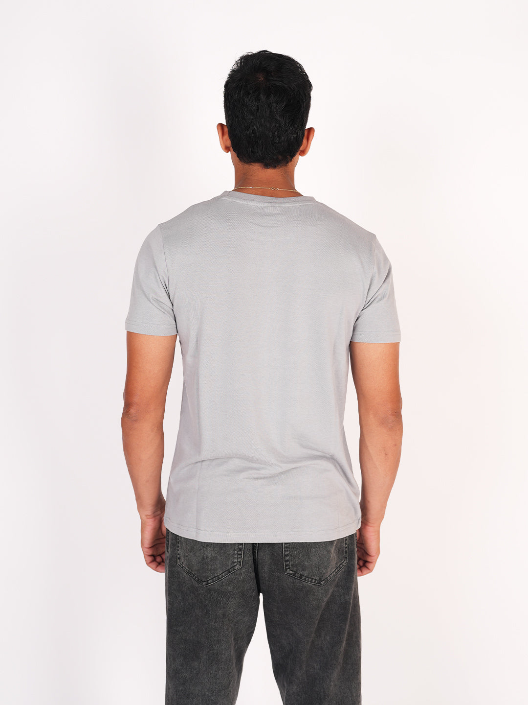 Monkstory Bamboo Cotton Crew Tee - Pastel Grey