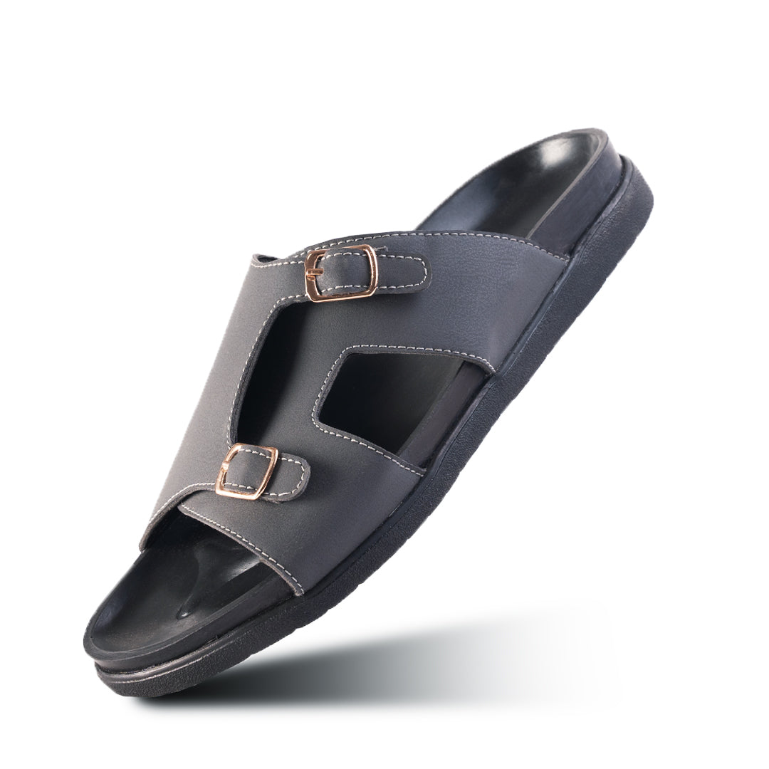 Monkstory Double Monk Footbed Sandals - Grey