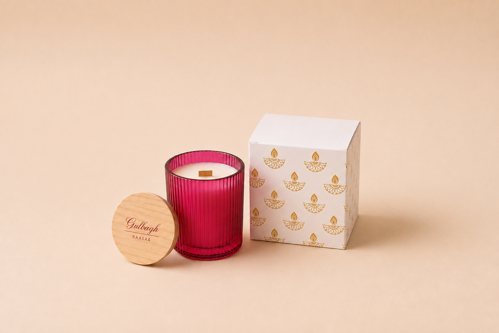 Raasaa Gulbagh – Amber, White Tea & Mogra Luxury Scented Candle