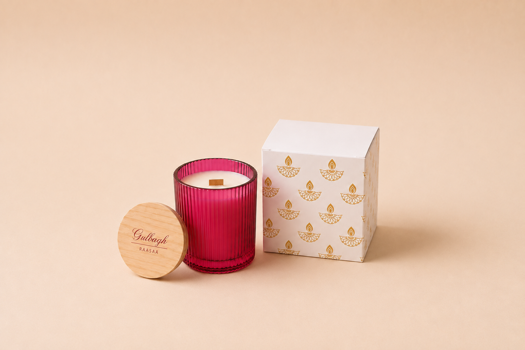 Raasaa Gulbagh – Amber, White Tea & Mogra Luxury Scented Candle