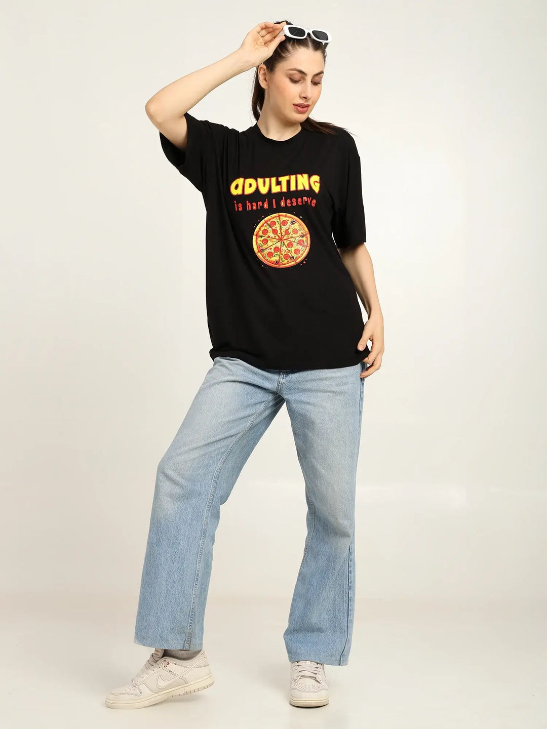 Women Black Oversized Bamboo T-Shirt – Soft, Breathable & Sustainable