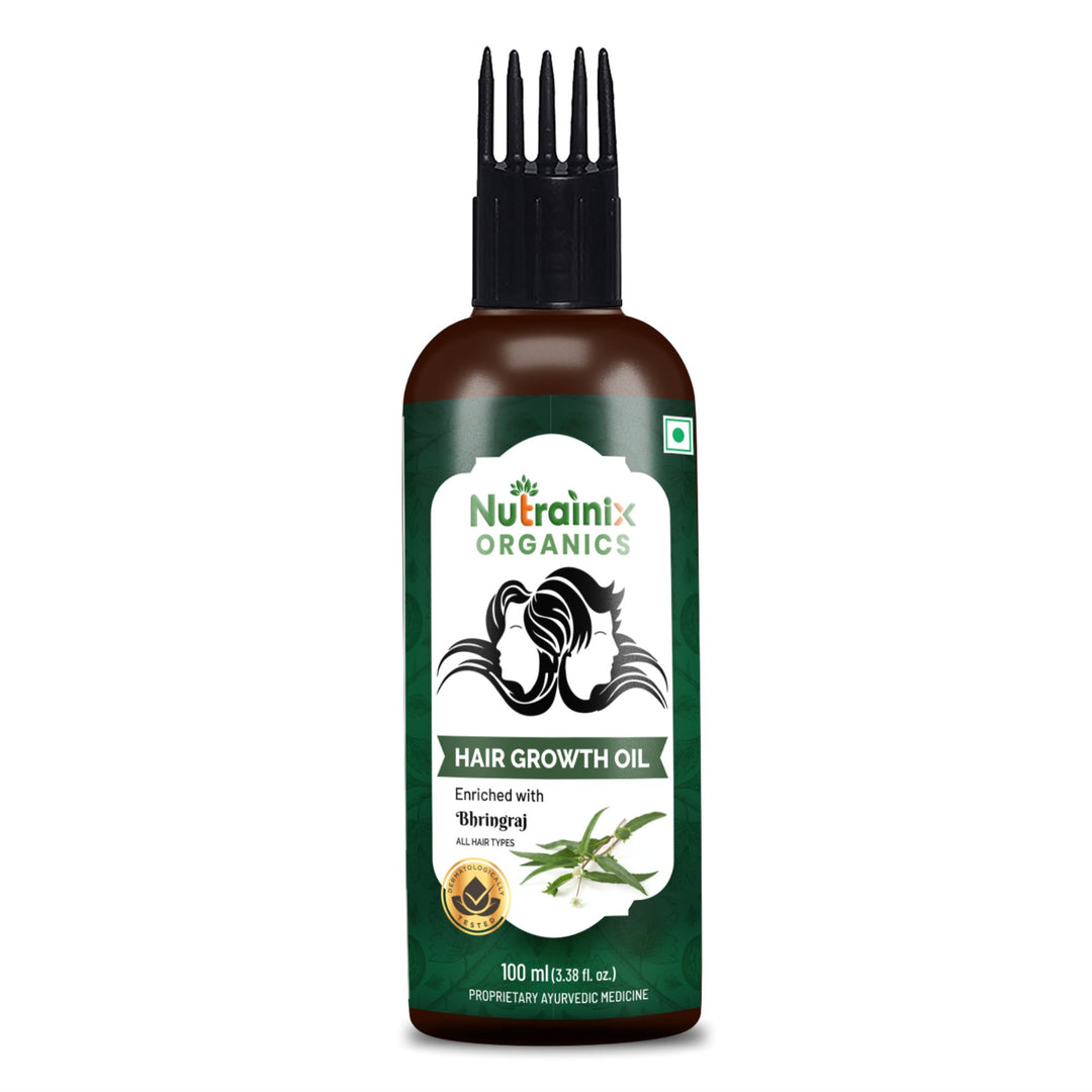 Nutrainix Organics Plant-Based Growth Oil for Thicker, Longer & Healthier Hair - 100 ml