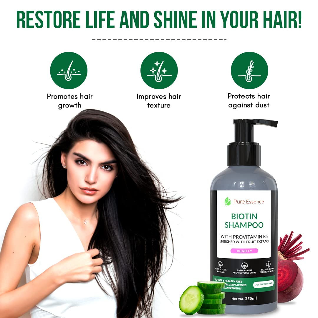 Combo of Biotin Shampoo and Conditioner - Supports Healthy Hair Growth and Strength
