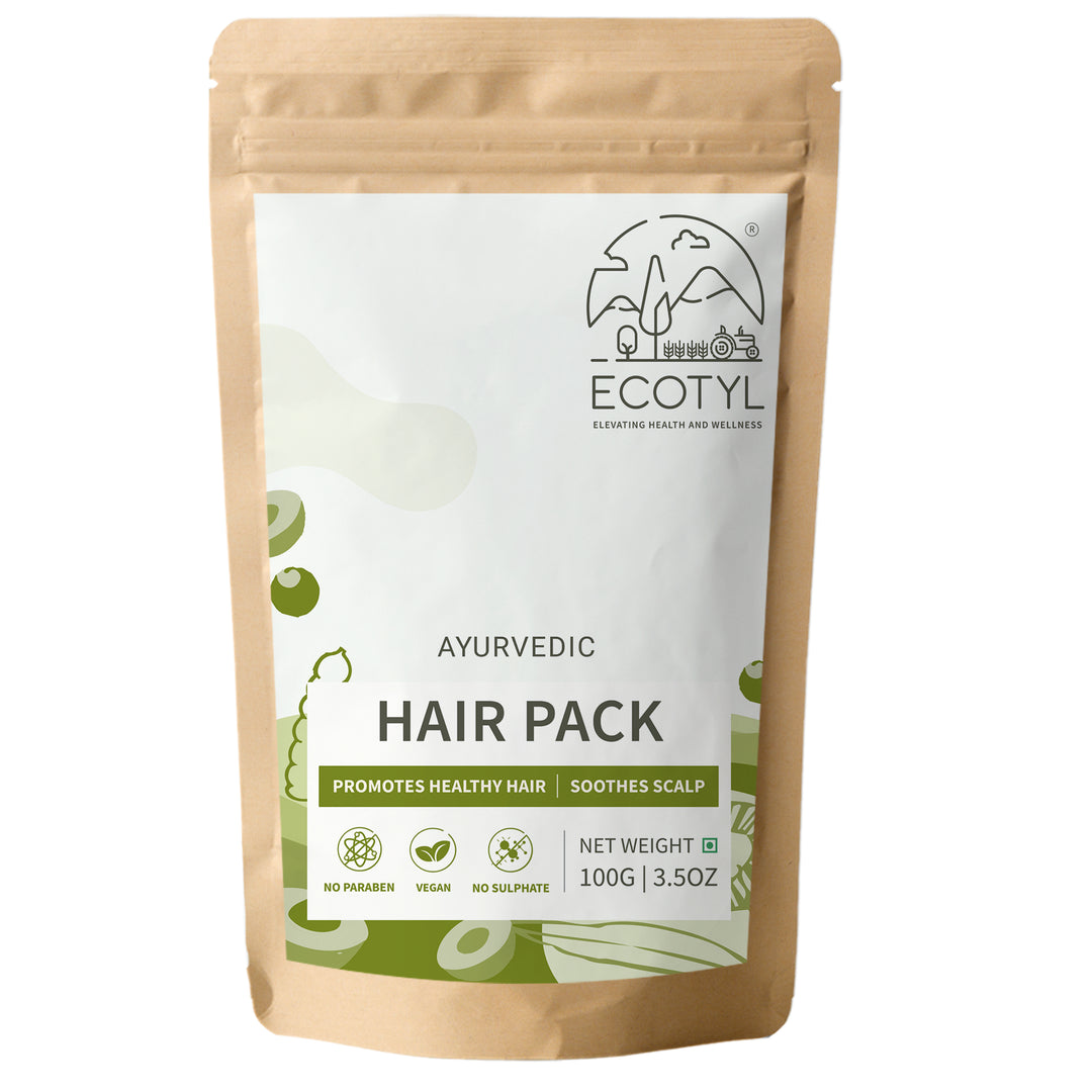 Ecotyl Ayurvedic Hair Pack | For Hair Conditioning & Strengthening | Blend of 10+ Herbs | 100g